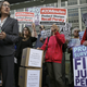 Stanford law professor Michele Dauber speaks at a rally before activists delivered over one million signatures to the California Commission on Judicial Performance calling for the removal of Judge Aaron Persky in June. Photo via AP